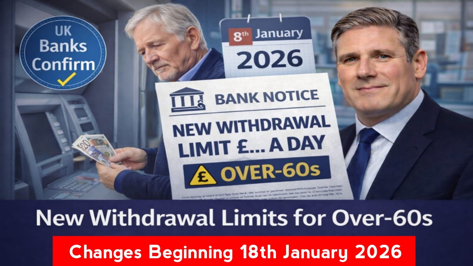 UK Govt Official Update: New Cash Withdrawal Limits for Over-60s Begin 18th January 2026